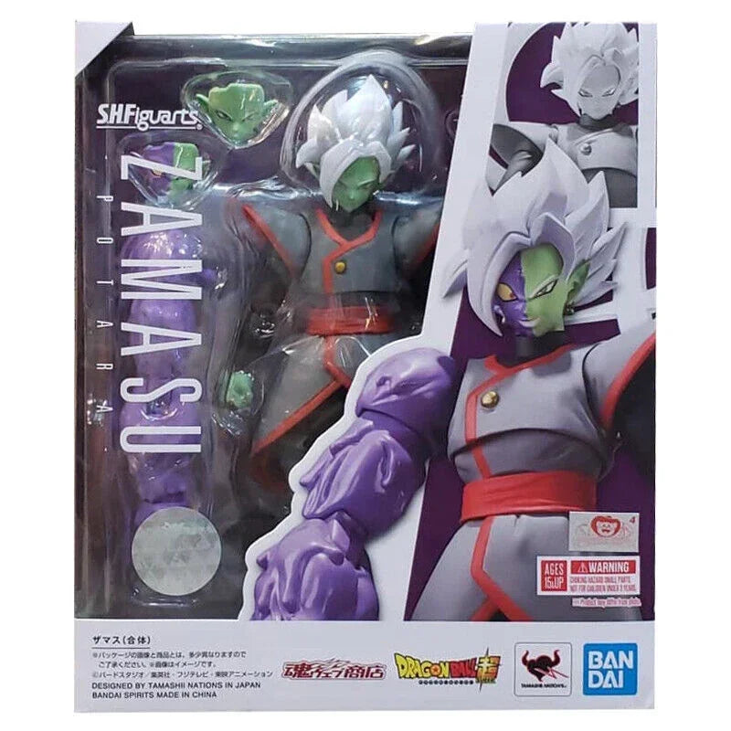In Stock100% Original Bandai Dragon Ball Sh Figuarts Shf Potara Zamasu Action Figures Anime Model Toys Figura Pvc Gifts