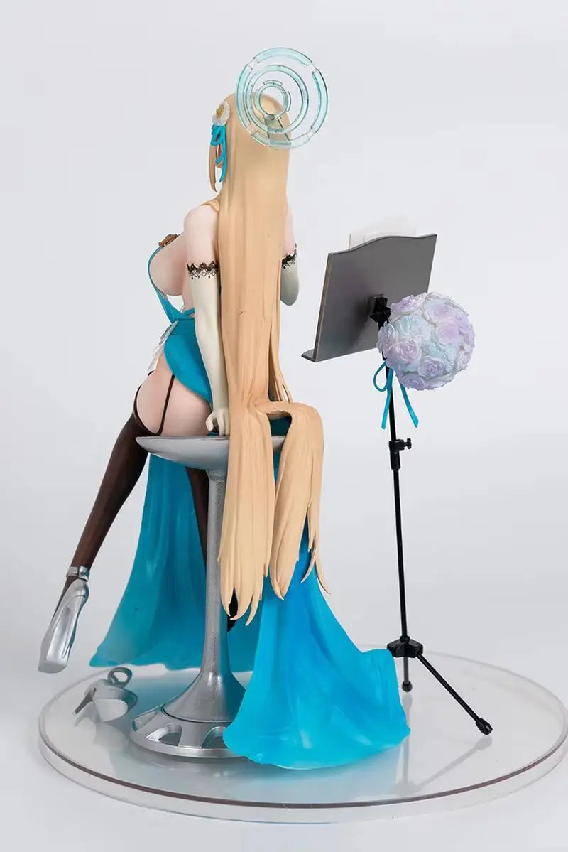 Game Blue Archive Asuna Sitting Posture Action Figure Beautiful Girl Pvc Model Statue Doll Toy Desk Decor Collection Gifts Boxed
