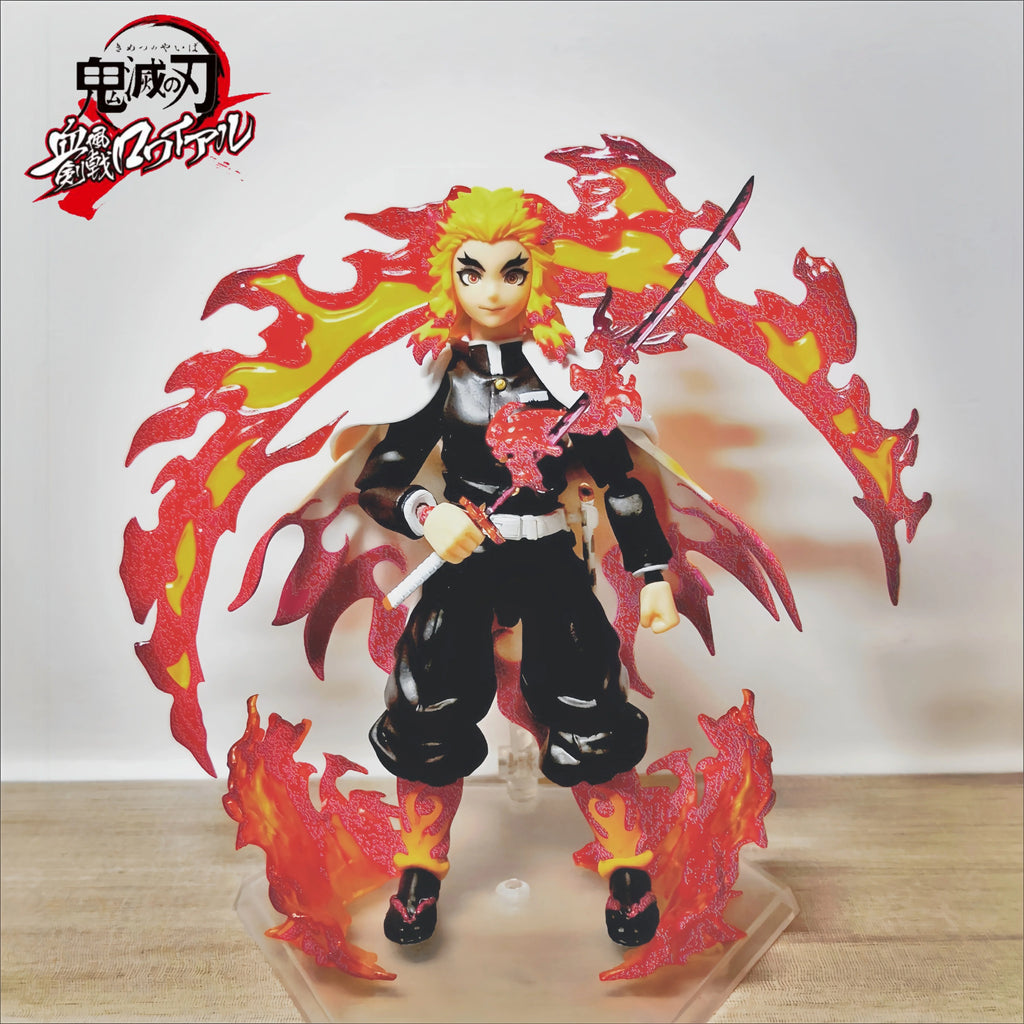 14cm Demon Slayer Rengoku Kyoujurou Figma 553 Joints Movable Anime Action Figure Toys Doll Gift