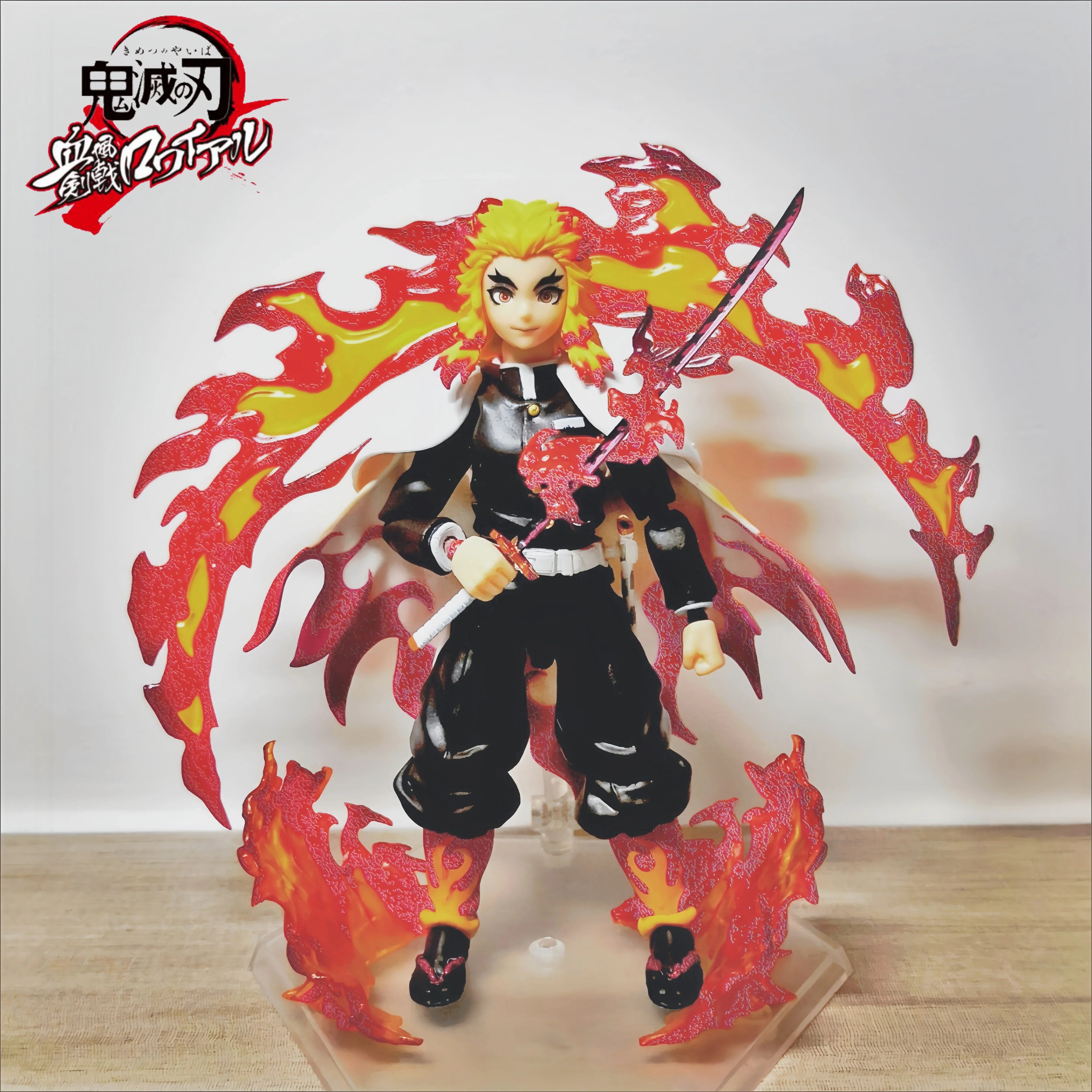 14cm Demon Slayer Rengoku Kyoujurou Figma 553 Joints Movable Anime Action Figure Toys Doll Gift