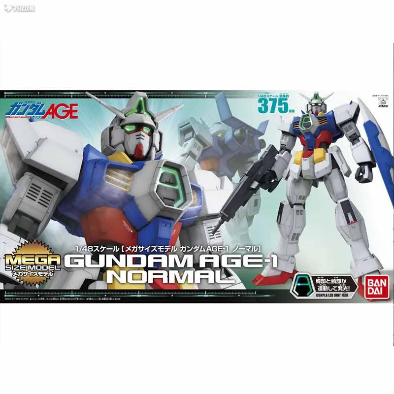 Bandai Original MODEL KIT MEGA 1/48 GUNDAM AG-1&AGE-2 Action Figure Model Toys Gifts For boys Collectibl Foam box sends