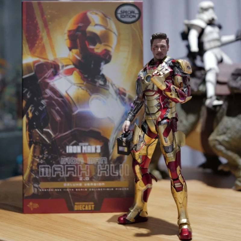 Original Hot Toys Iron Man Mms758 Action Figure 1/6 Avengers Iron Man Mk85 Mms759 Deluxe Edition Battle Damage Version Toys
