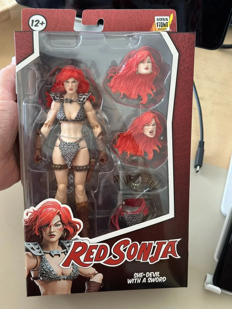 original BFS Boss Fight Studio 1/12 Actionfigur Red Sonja 50. Jubiläum EPIC H.A.C.K.S. Figur Spielzeug