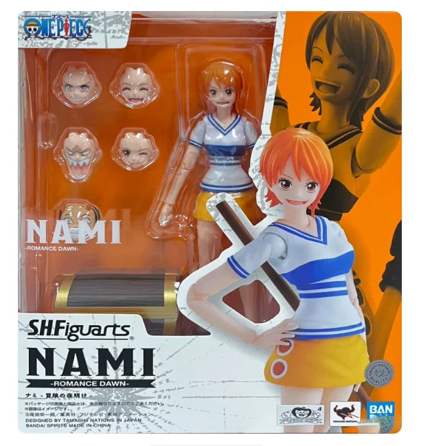 Bandai Original In Stock One Piece Shf Series Luffy Zoro Sanji Law Kaidou Yamato Nami Sabo Kidd Action Figure Pvc Model Toy Gift