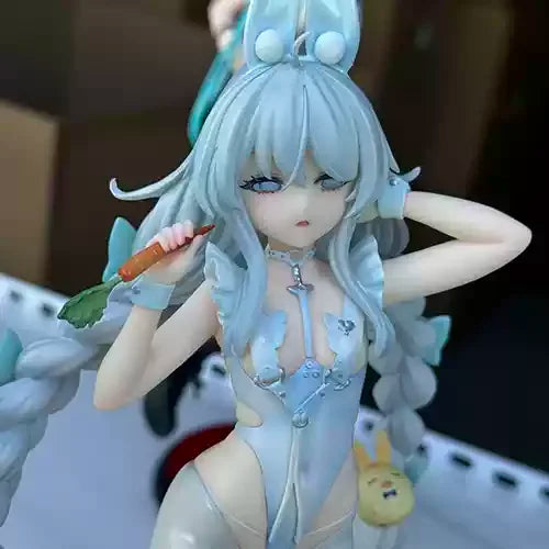 Azur Lane Loli Vichya "Lazy Bunny" Figure - White Bunny Girl Standing Pose Statue