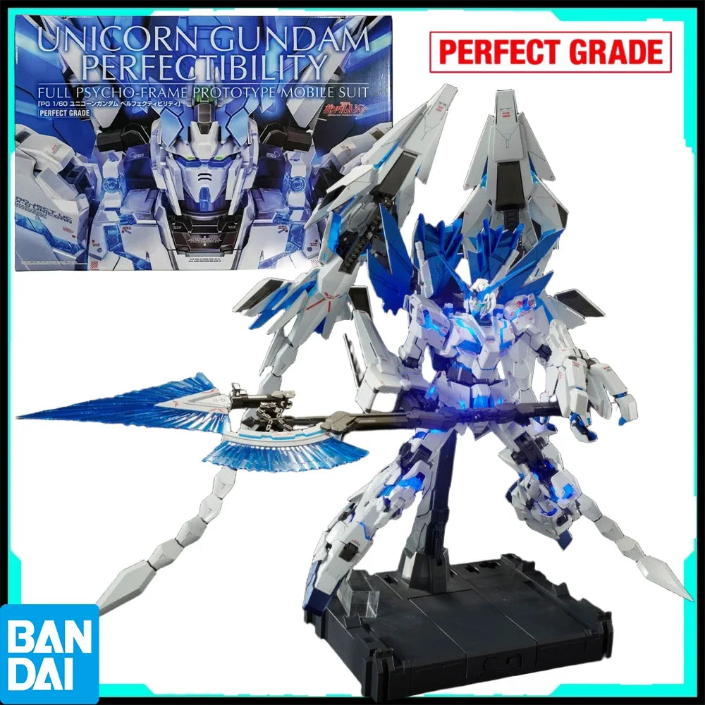 100% Authentic In Stock BANDAI GENUINE GUNDAM PB PG 1/60 Perfect Unicorn Gundam Full Armor Assembly Model Kit