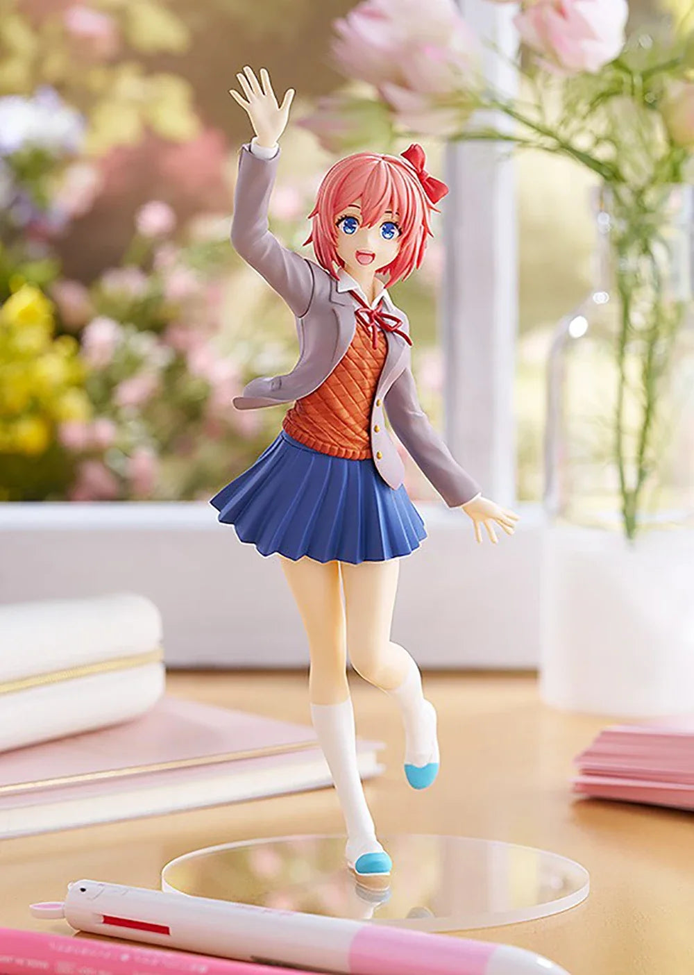 Original in Stock Good Smile Company Prepainted Pop Up Parade Doki Doki Literature Club Sayori  Anime Figure Model Decoration