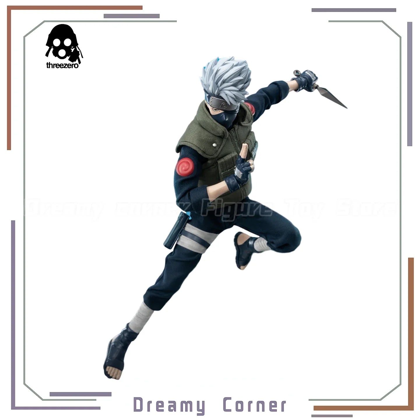 【In Stock】Original Threezero FigZero NARUTO Hatake Kakashi 1/6 Action Figure Model Gift Ornament Toy