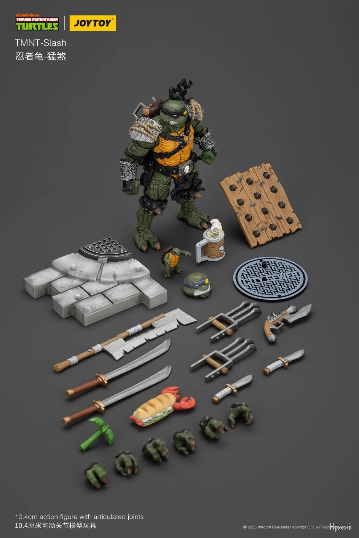 【SF】JOYTOY 1/18 Action Figure TMNT Slash  Prime Model Toy Gift
