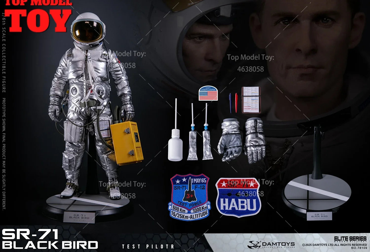 DAMTOYS SR-71 78109 U-2 78110 1/6 Scale Pilot Test Pilot Action Figure Dolls 12'' Male Soldier Full Set Model Collectible Toy