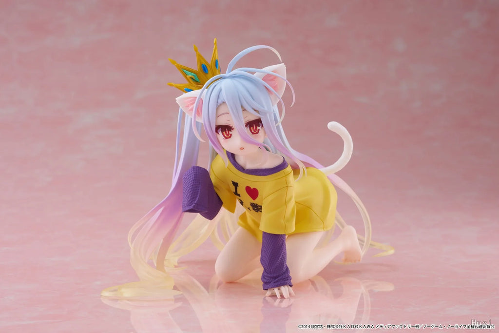 In Stock Original TAiTO Desktop Cute NO GAME NO LIFE Shiro Animation Figures Ornaments Collection Models Toys Gifts