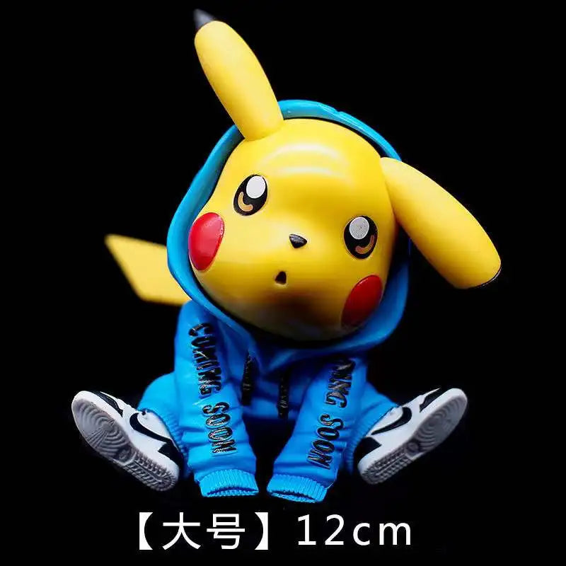 Anime Pokemon 12CM Pikachu Cosplay Action Figure Mini Q Cute Cartoon PVC Model Toys Children Gifts