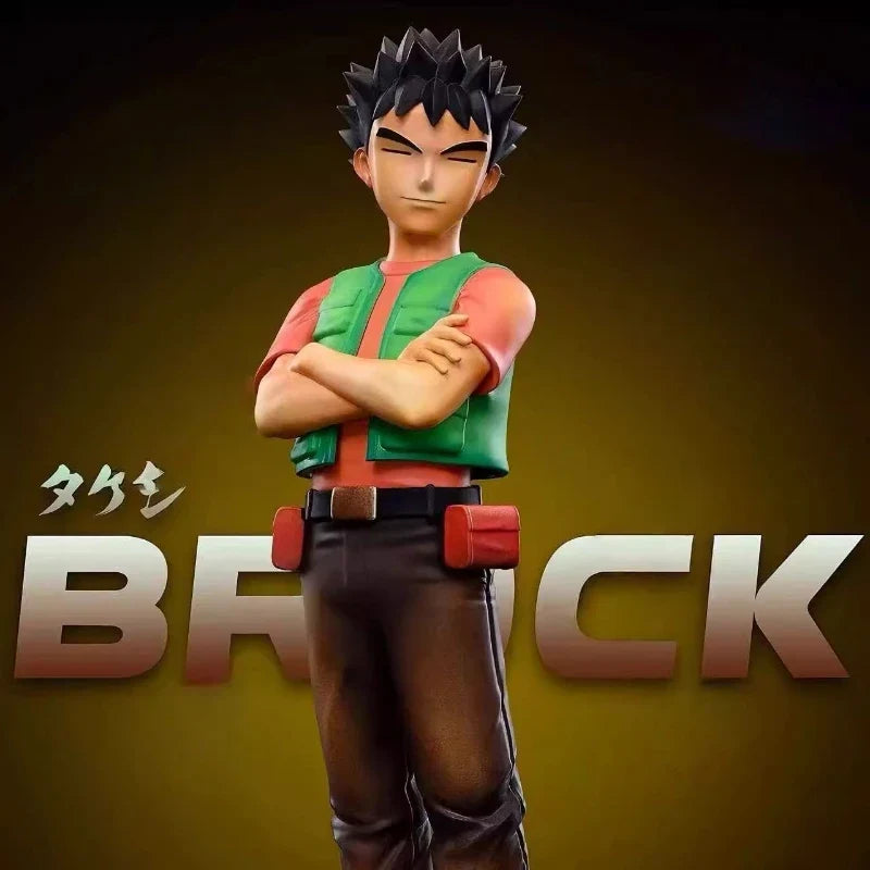 18cm Ash Ketchum PVC GK Statue Anime Action Figure Set with Brock & Misty Collectible Doll for Room Desk Decor Ideal Toy Gift