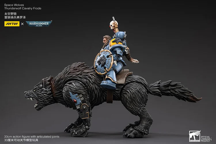 Original in Stock JOYTOY WARHAMMER 40,000 Space Wolves Thunderwolf Cavalry Frode 1/18 Figures Model Toys Gifts Collection
