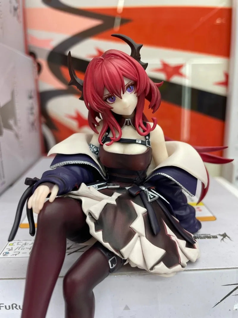 Original Genuine Furyu Prepainted Noodle Stopper Figure Arknights Surtr H=15cm Garage Kit Model Decoration Game Figure Gift