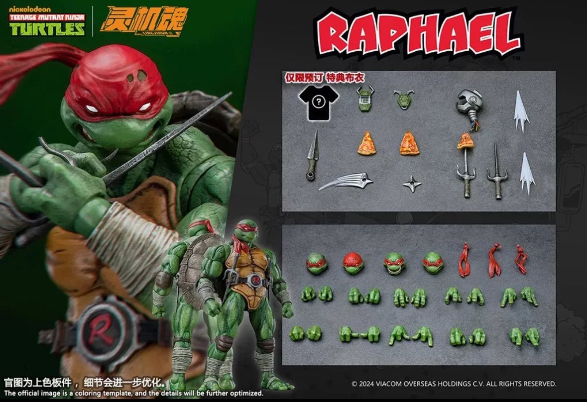 Original LING JIHUN Ninja Turtles Leonardo Raphael Figure Model Collection Toy Gift
