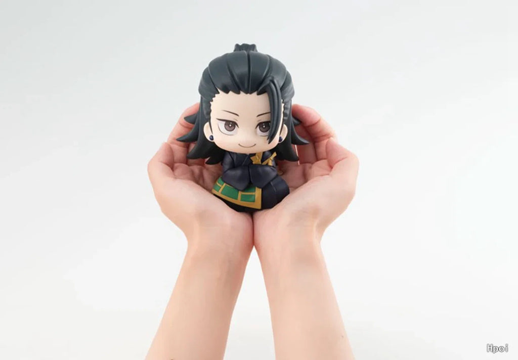10CM Anime Jujutsu Kaisen Geto Suguru High School Satoru Gojo Look Up Sitting Cute Q Version Model Toy Gift Action Figure
