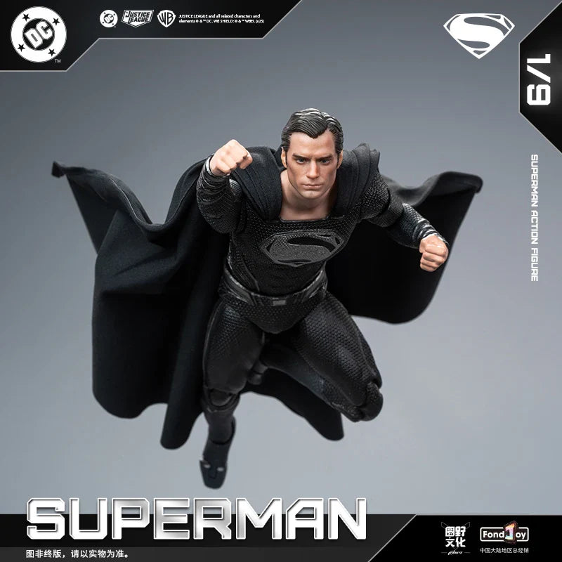 FondJoy Black Superman 2.0 1/9 DC Action Figure Justice League Figures Surprise Gift Collect Toys Desktop Moveable Model Toys