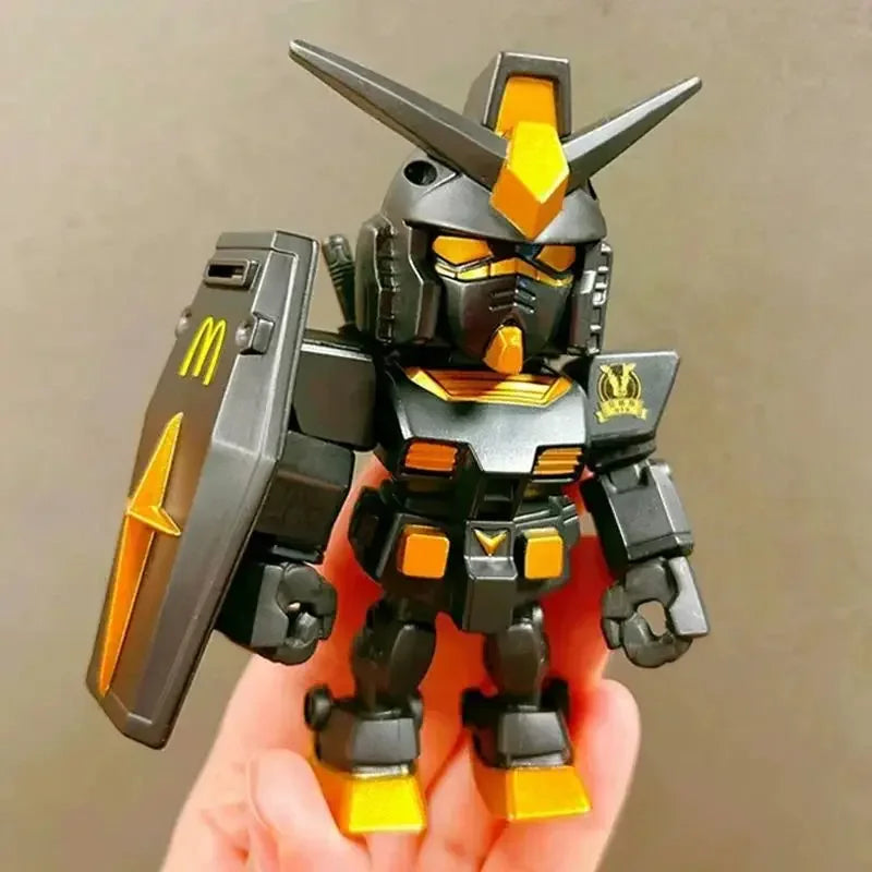 BANDAI QMSV Mini Kawaii Mcdonald's Rx-78-2 GUNDAM Ver. Angus Action Toy Figures Assembly Model Anime Christmas Gift