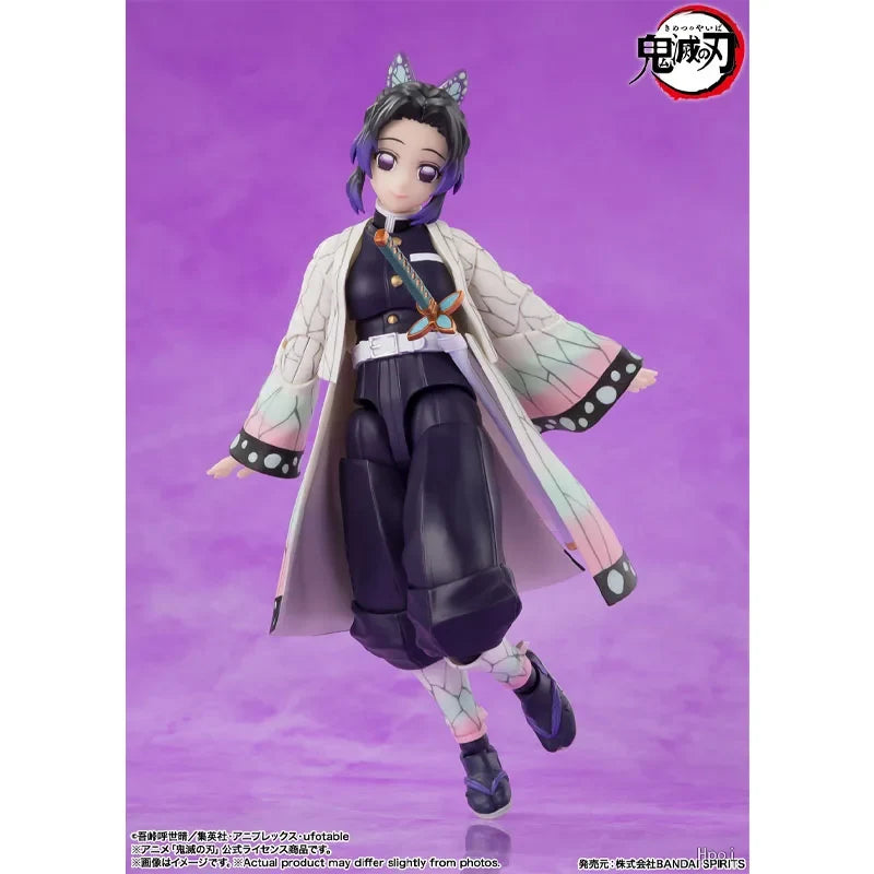 Bandai Demon Slayer Model Kit SHF Shinobu Kochou Genuine Anime Action Figure Collection Girls Model for Toys Christmas Gifts