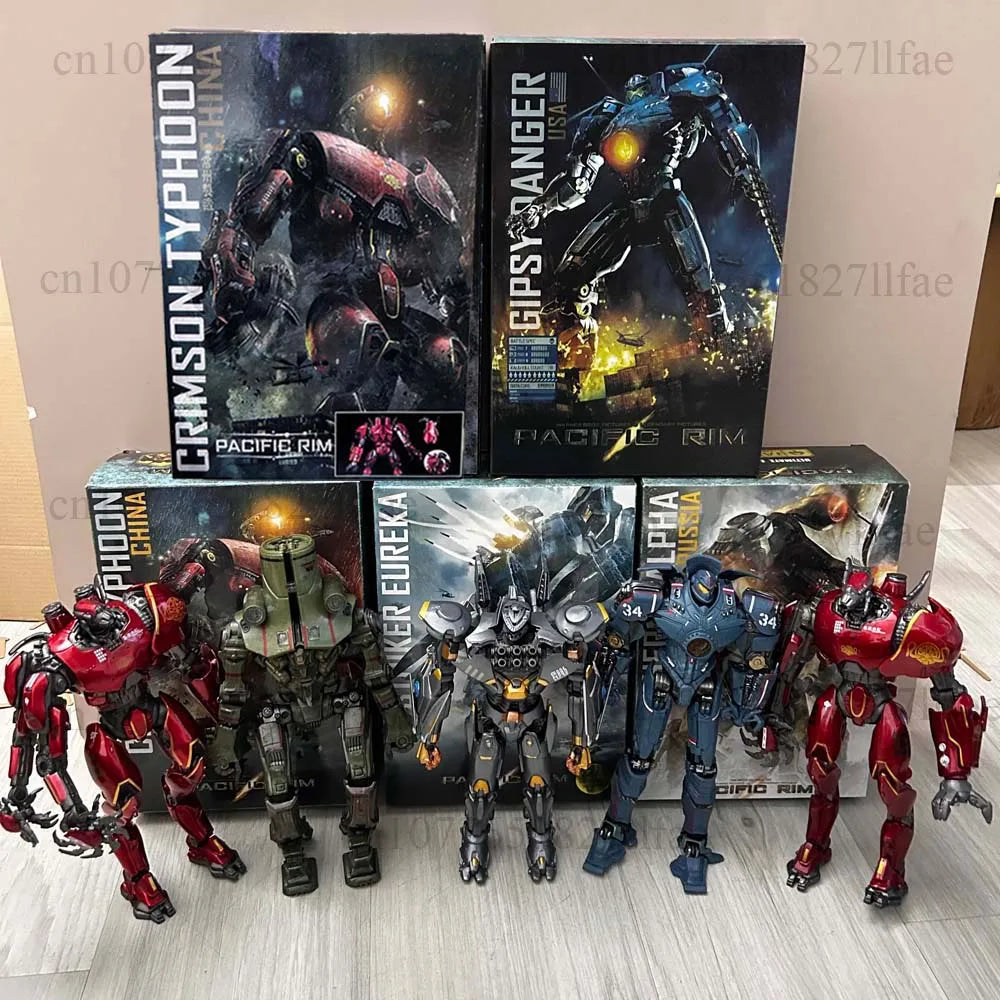 NECA Figure Pacific Rim Figure LED Red Tramp Japanese Mecha Gipsy Danger Obsidian Fury The Eureka Raiders Armour Room Decor Gift