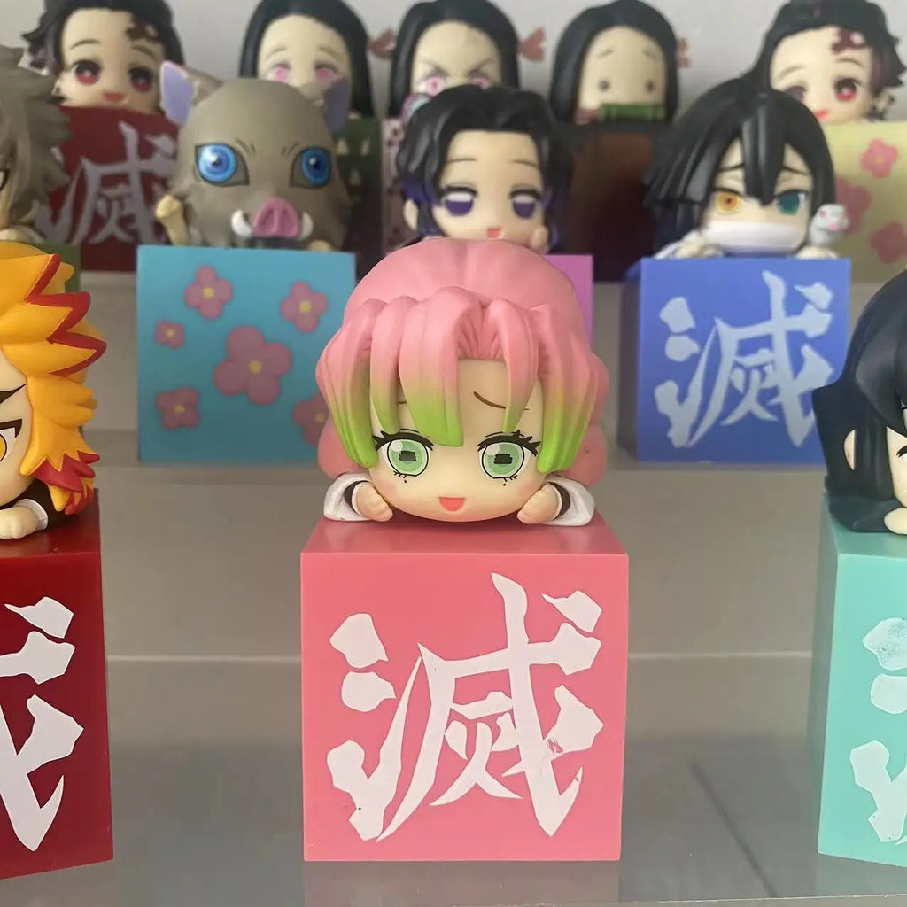 Japanese Bandai Genuine Scale Model Demon Slayer Q Edition Series Model Kamado Tanjirou Nezuko Action Figure Toys
