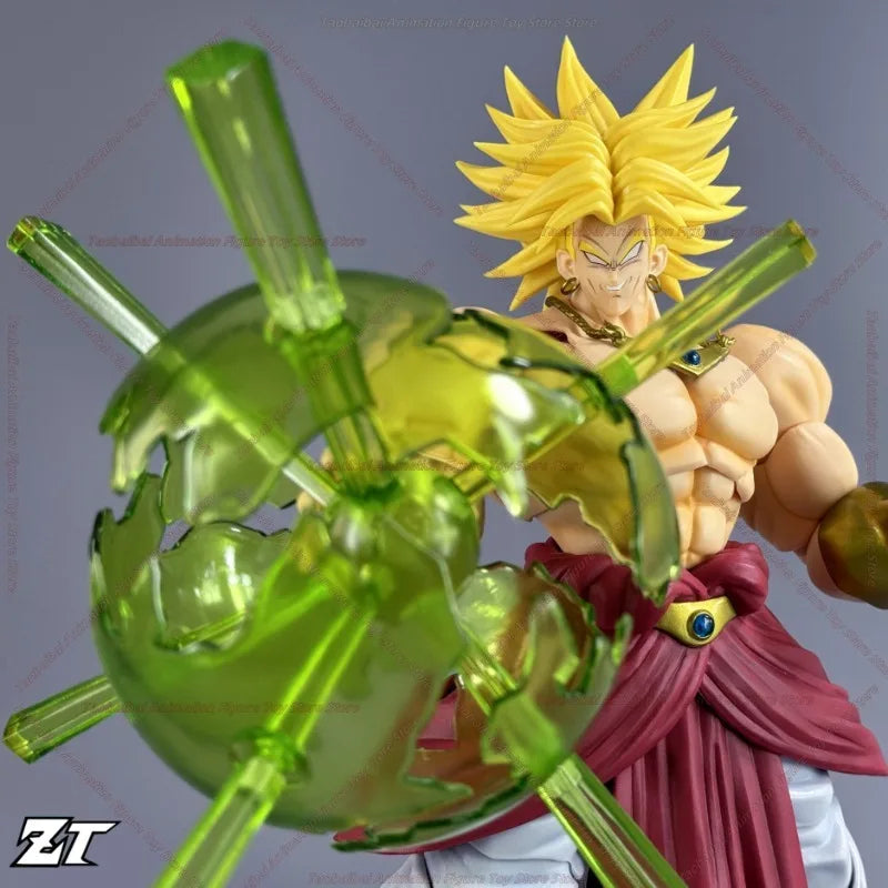 【ZT 01 in Stock】ZT Studio Ancient Warrior Broly Green Yellow Long Hair 1/12 Action Figure Anime Character Figure Collection