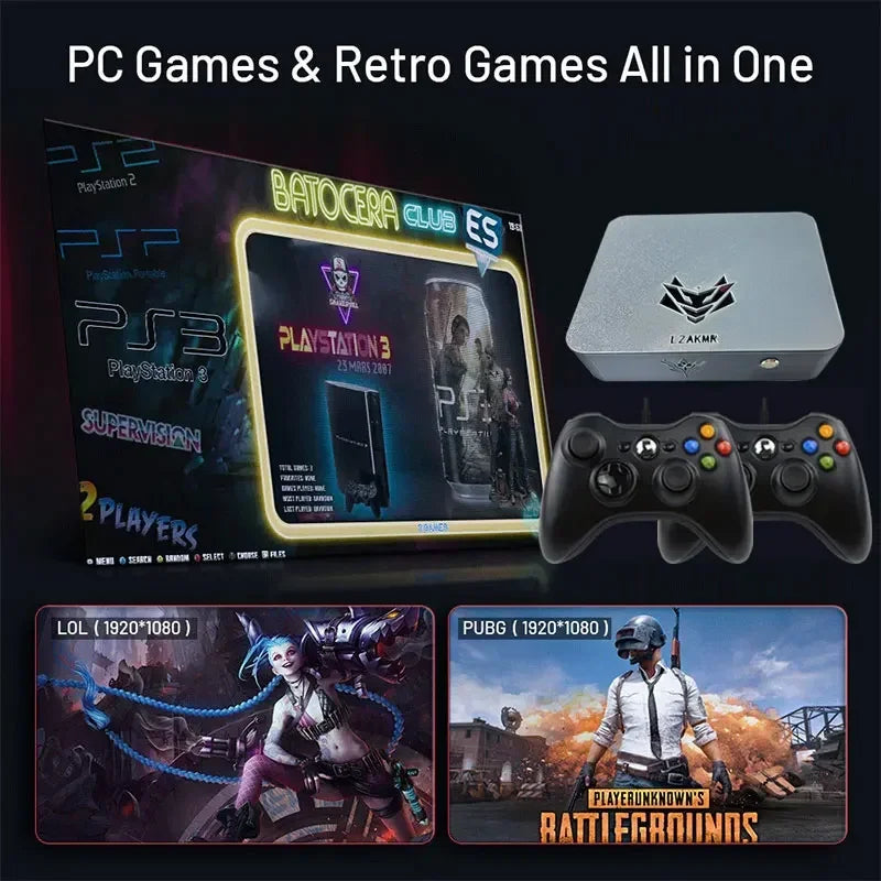 Dual System AK1 Pro Game Box 70000+GAME 8G RAM 500G Game System I5-6600 For PS2 PS3 WII SS NGC Sega Saturn Retro Game Box Intel