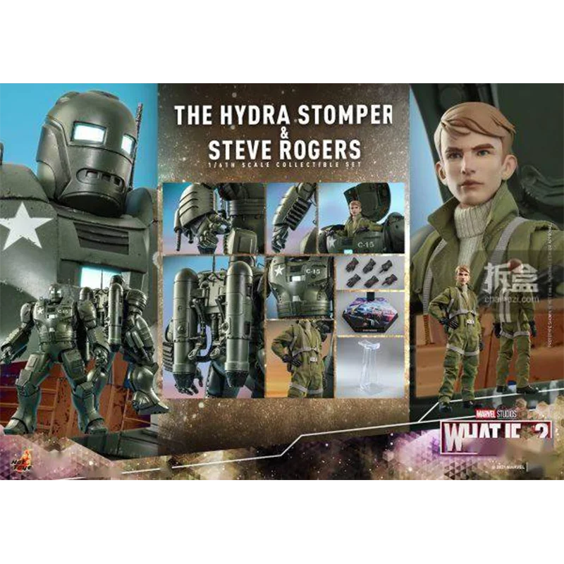 Original HOTTOYS 1/6 PPS007 TMS060Captain Carter & The Hydra Stomper and Steve Rogers Action Figure Model Toys Ornament Gift