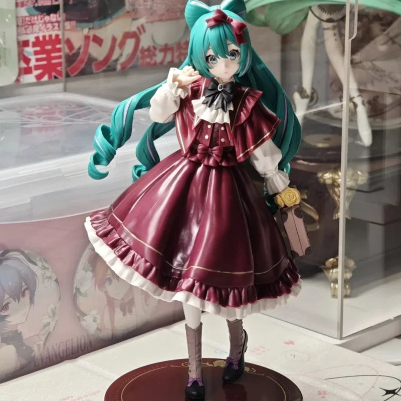 New Orginal Furyu Trio-Try-It Vocaloid Hatsune Miku Classical Girl Anime Figures Exquisite Kawaii  Desktop Ornament Xmas Gift