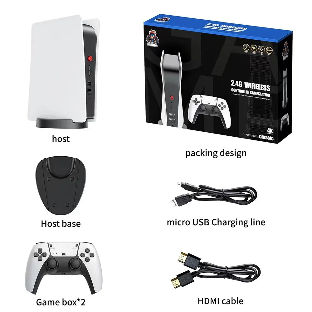 M5 Retro Video Game Console Classic PS1/FC/GBA Game Console Dual Wireless HDMI HD Built in 20000+Game 4K Output Gifts