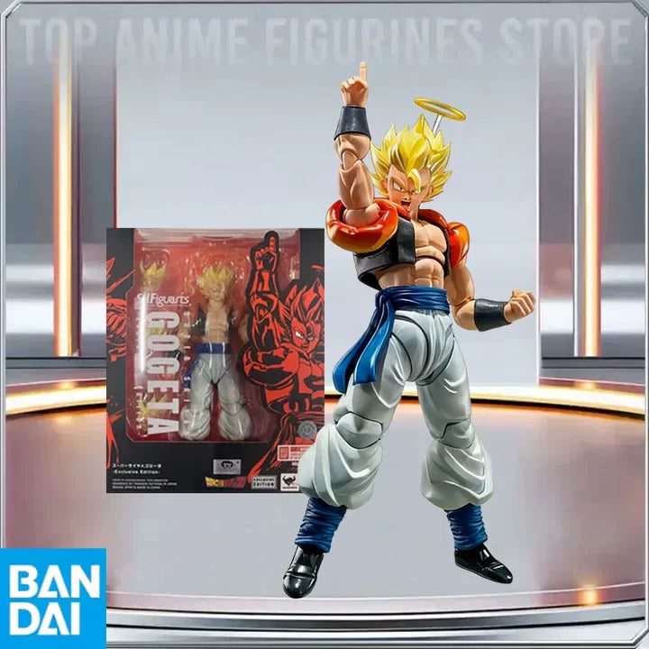 BANDAI Original Dragon Ball Z S.H.Figuarts Super Saiyajin Gogeta-Exklusive Edition Action Anime Figuren Modell Spielzeug Geschenk Kinder