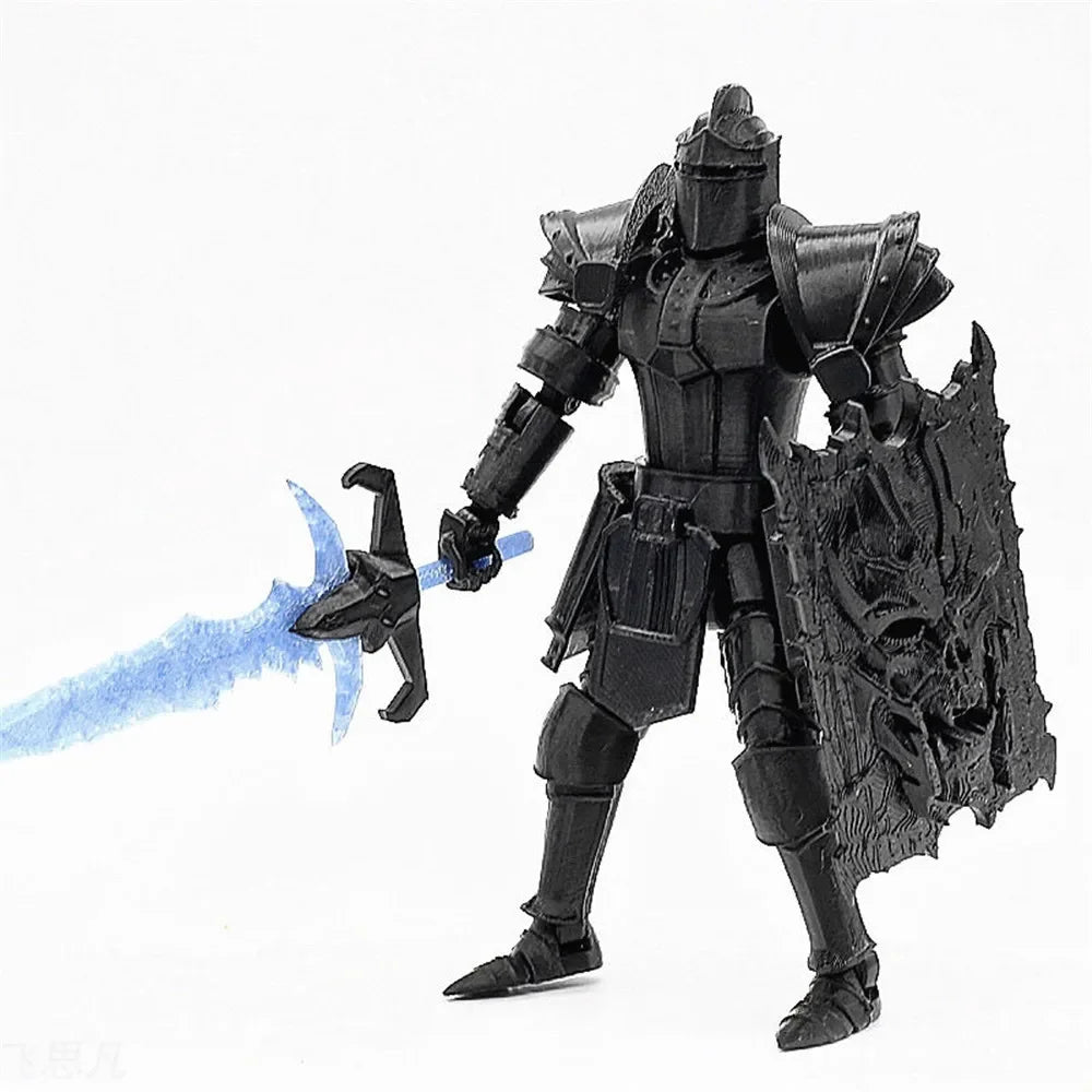 3D Printed Medieval Knight Character Movable Multi-joint for Living Room Decoration Decorative Figurines Kids Toy Decoration