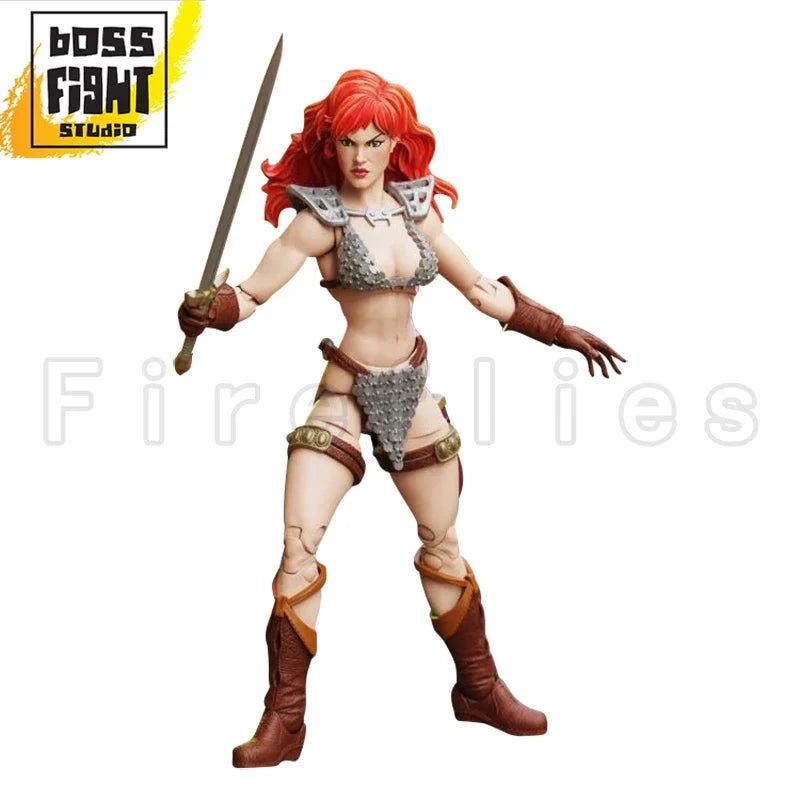 [Pre-Order]1/18 4inches Boss Fight Studio Action Figure Red Sonja Hero H.A.C.K.S. Red Sonja Anime Collection Model Toy