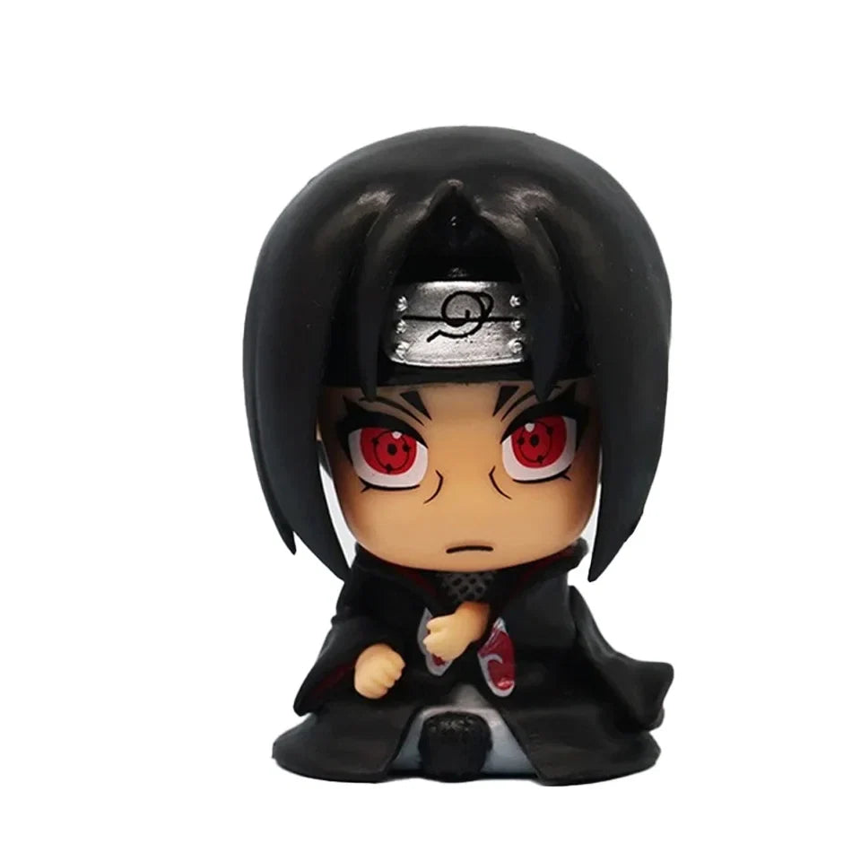 Anime Figure Naruto Kakashi Action Figure Q Version Kawaii Sasuke Itachi Figurine Car Decoration Collection Toy Christmas gift