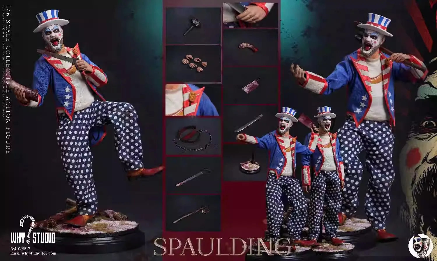NEU IM LAGER WHY STUDIO WS017 1/6 Sammler-Spaulding Stoff-Actionfigur Film Mini Zarte 12" Komplettset Soldaten-Spielzeug
