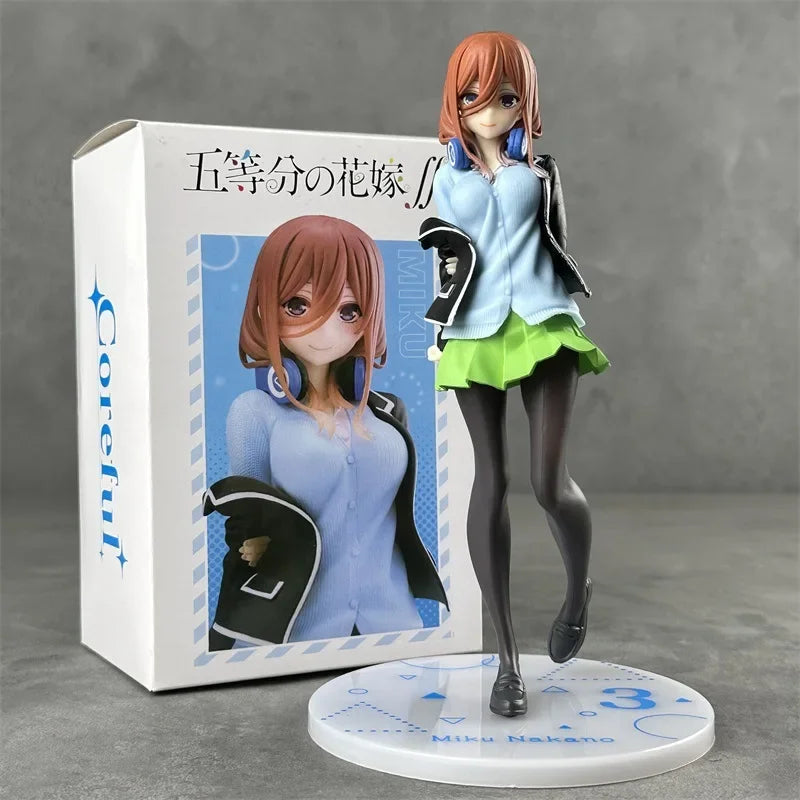 26cm The Quintessential Quintuplets Anime Girl Figure Miku Nakano Action Figure Nino Nakano Figurine Adult Model Doll Toys Gifts