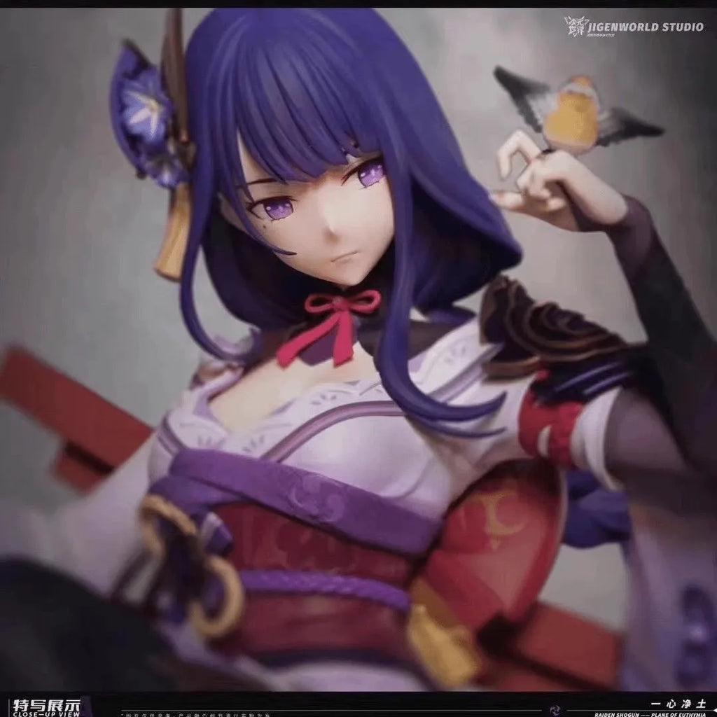 Game Genshin Impact Figure Raiden Shogun Figures Sexy Girl Beelzebul Figurine Pvc Sitting Posture Collection Statue Toys Gift