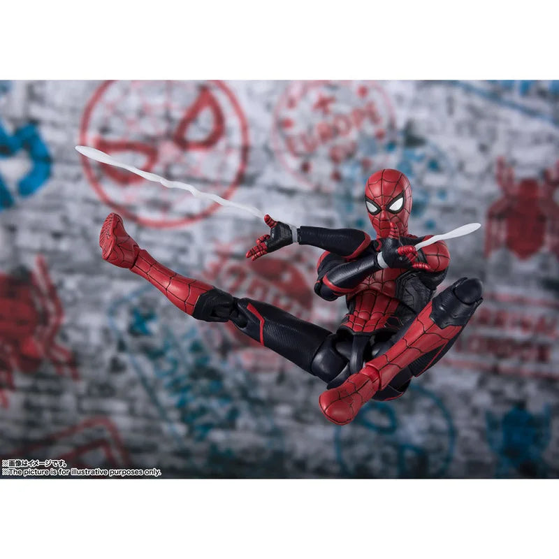 SHF Avengers Spider Man Mobile Handheld Model Action Figure Upgrade Battle Dress Version Collectible Toy for Fans