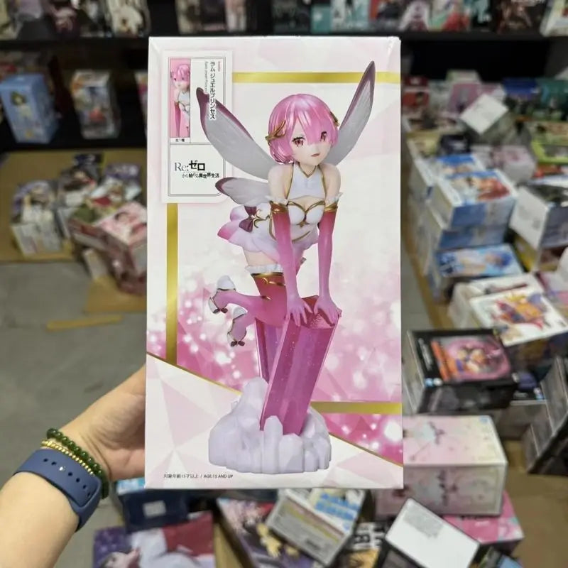Original elCOCO Emilia Ram Rem Jewel Princess Re 1/7 Anime Figure Model Toy