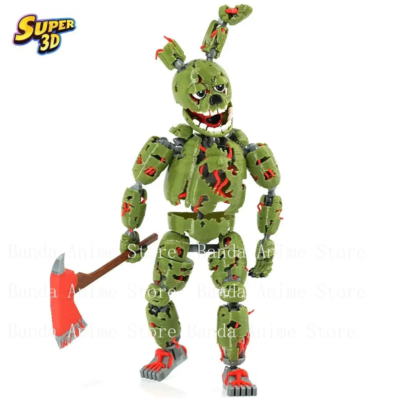 3D Printed Five Nights at Freddy's 3 Springtrap T13 Action Figure Multi-Jointed Movable Shapeshift Toy for Collectors toys gift