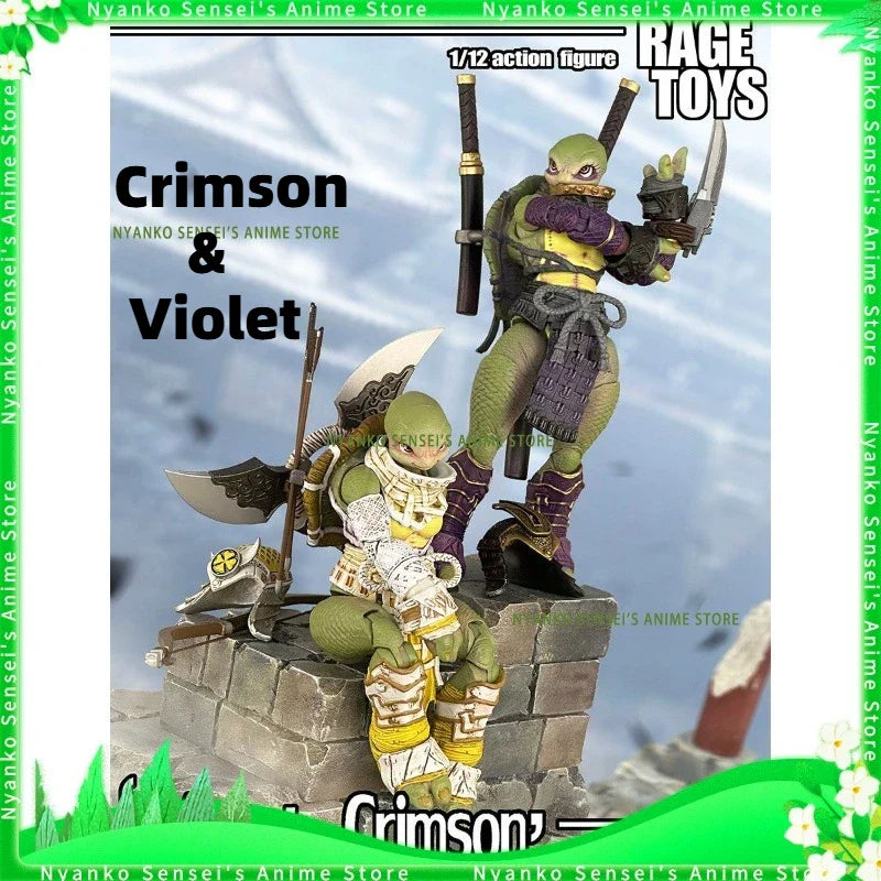 RAGE Toys Turtle Sisters: Crimson & Violet Actionfigur im Maßstab 1:12 Anime Modelle Spielzeugpuppe Geschenk Hobby Sammlerstück