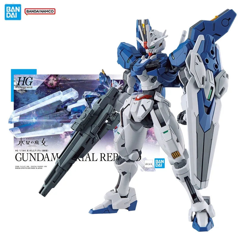 Bandai Original Genuine Figure Gundam Model Kit HG TWFM 1/144 Gundam Aerial Rebuild Collection Model Action Figure Toys Gifts
