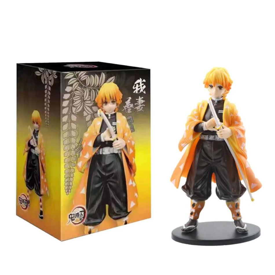 Anime 16CM Demon Slayer Kimetsu No Yaiba Figure Kamado Tanjirou Action Figure Agatsuma Zenitsu Nezuko Warrior PVC Model Toys AAA