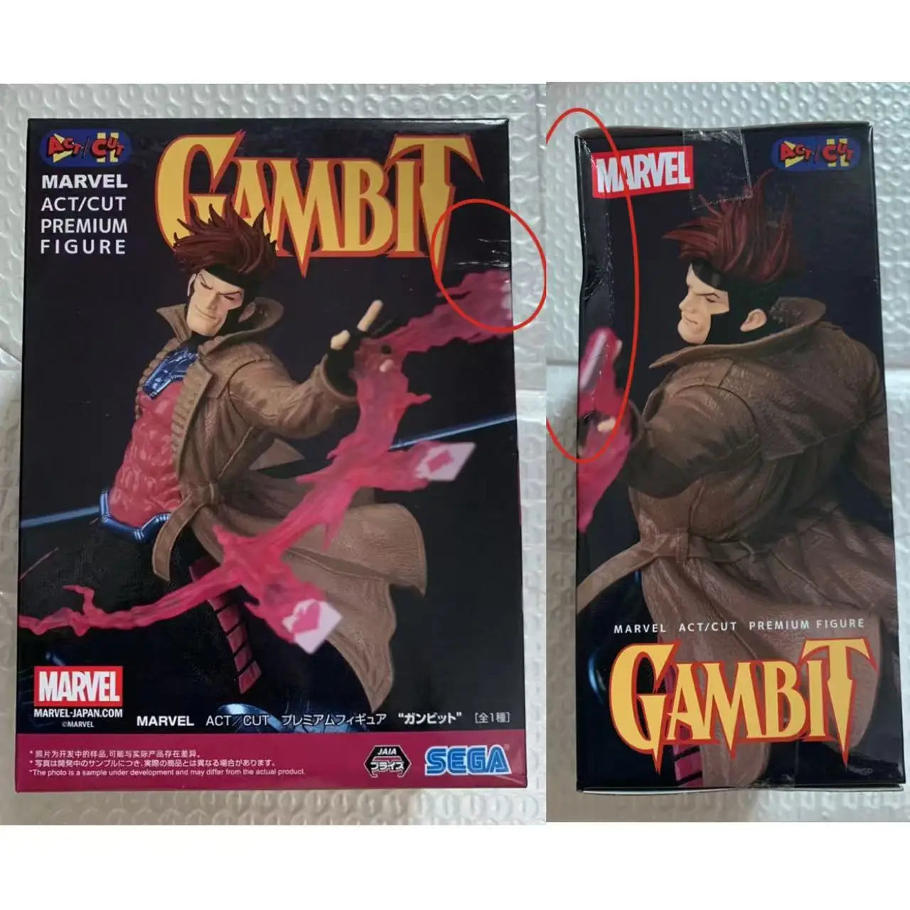 In Stock SEGA Marvel ACT CUT Gambit X-Men Remy LeBeau Anime Figure Model Original Toys Ornament Birthday Gifts Collecting