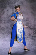 Chunli Action Figure Play Toy P026 1/6 Scale 12  Movable Eyes Blue Cheongsam Female Soldier Collectible Figurine Full Set Gift