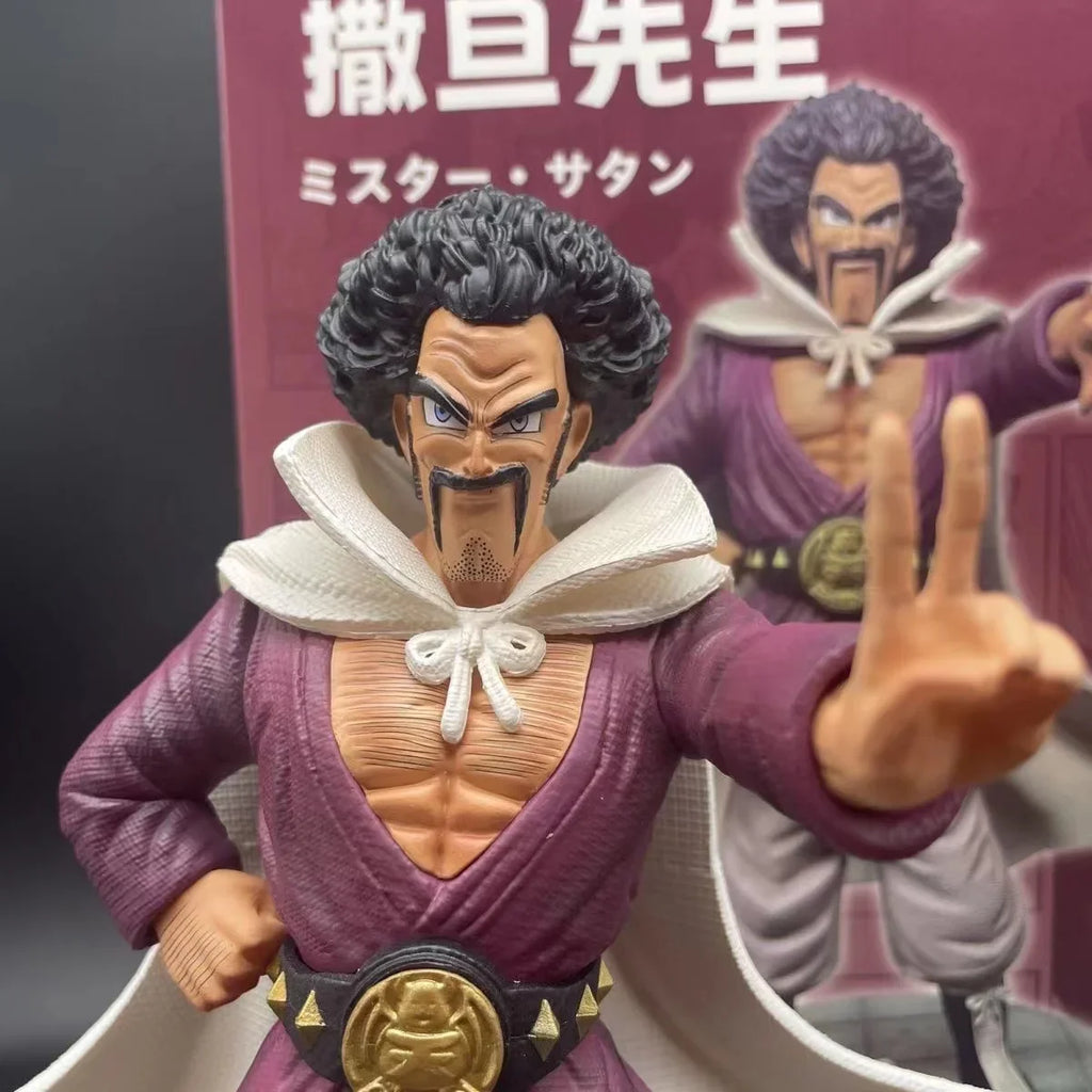 23cm Dragon Ball Z Mister Satan Figure Hercule Ring Name Mark PVC Action Figures GK Statue Collection Model Toys Gifts