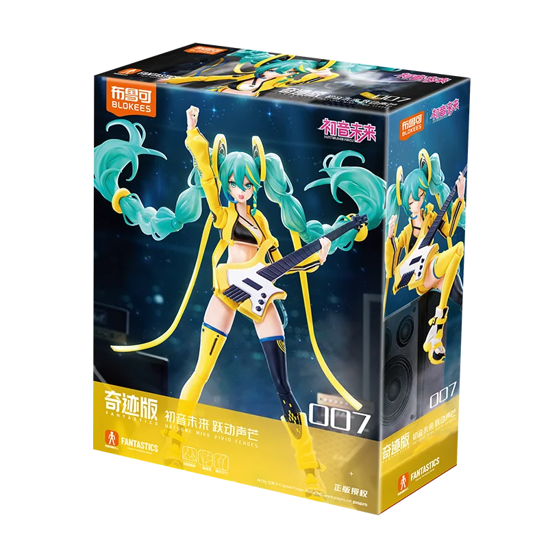Blokees Hatsune Miku 17th Modeling Sakura Miku Singer Action Figure Joint Mobility Anime Assembly Toy Doll Collection XMAS Gifts