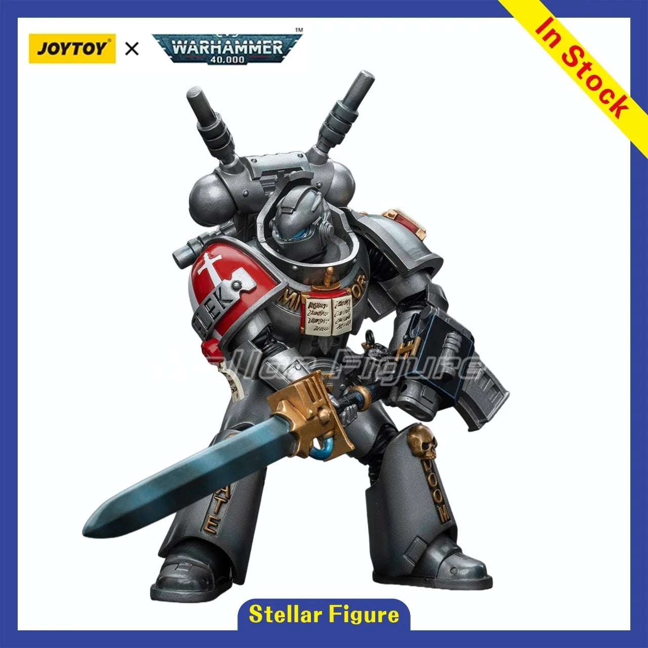 【SF】JOYTOY 1/18 Action Figure Grey Knights Interceptor SquadInterceptor with Storm Bolter and Nemesis Force Sword Mode Ornaments