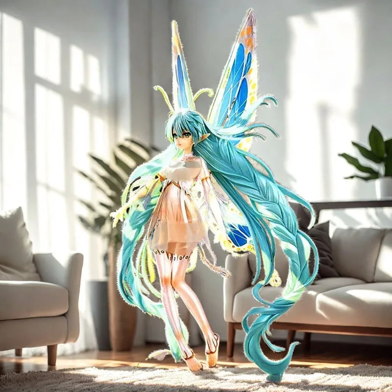 33cm 1/7 Hatsune Miku Butterfly pretty Girl Figure Sexy Anime Model Decoration Birthday Festival Gift